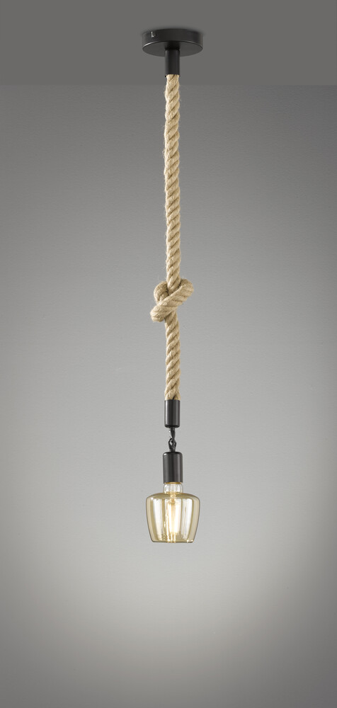 Moderne Pendelleuchte Rope von Fischer und Honsel mit einer max. Leistung von 40 W