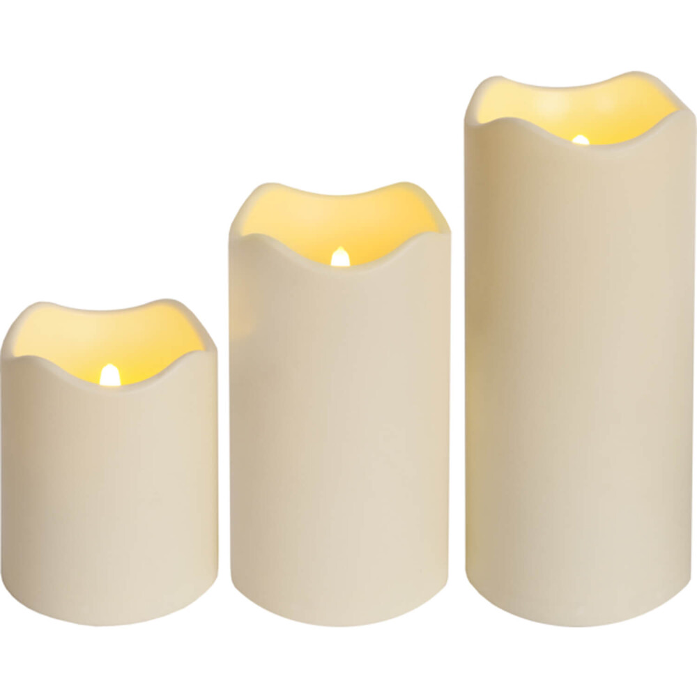 Prachtvolle LED Kerze von Star Trading mit flackernder Timerfunktion und exquisitem Kunststoff Finish