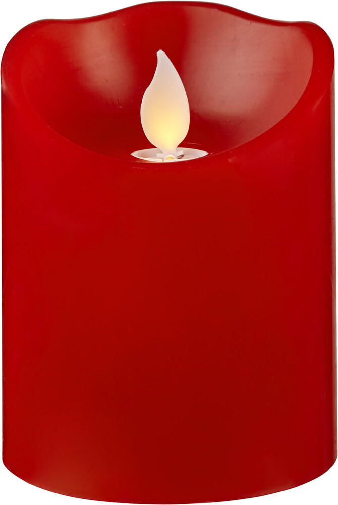 Exquisite rote LED Kerze von Star Trading mit bewegter Flamme