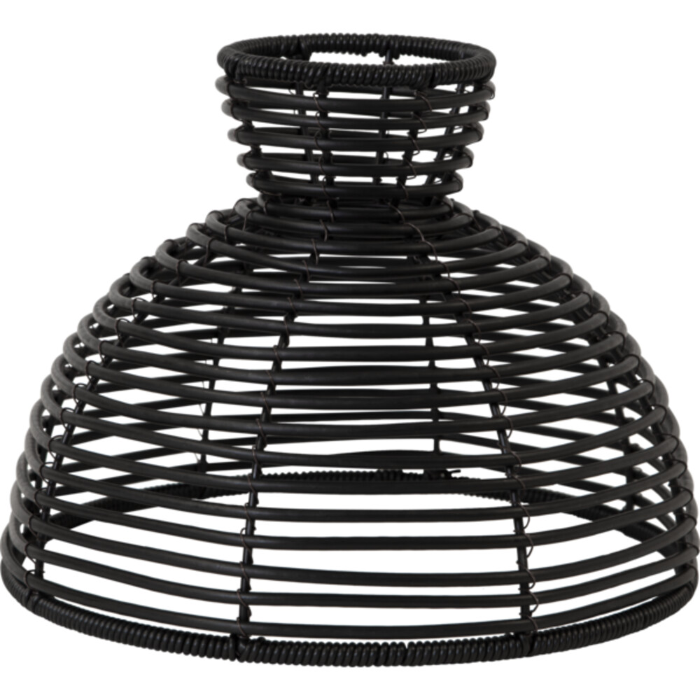 Schwarzer Lampenschirm für E27 von Star Trading, eine runde, outdoor geeignete Lösung mit den Maßen 26x20 cm