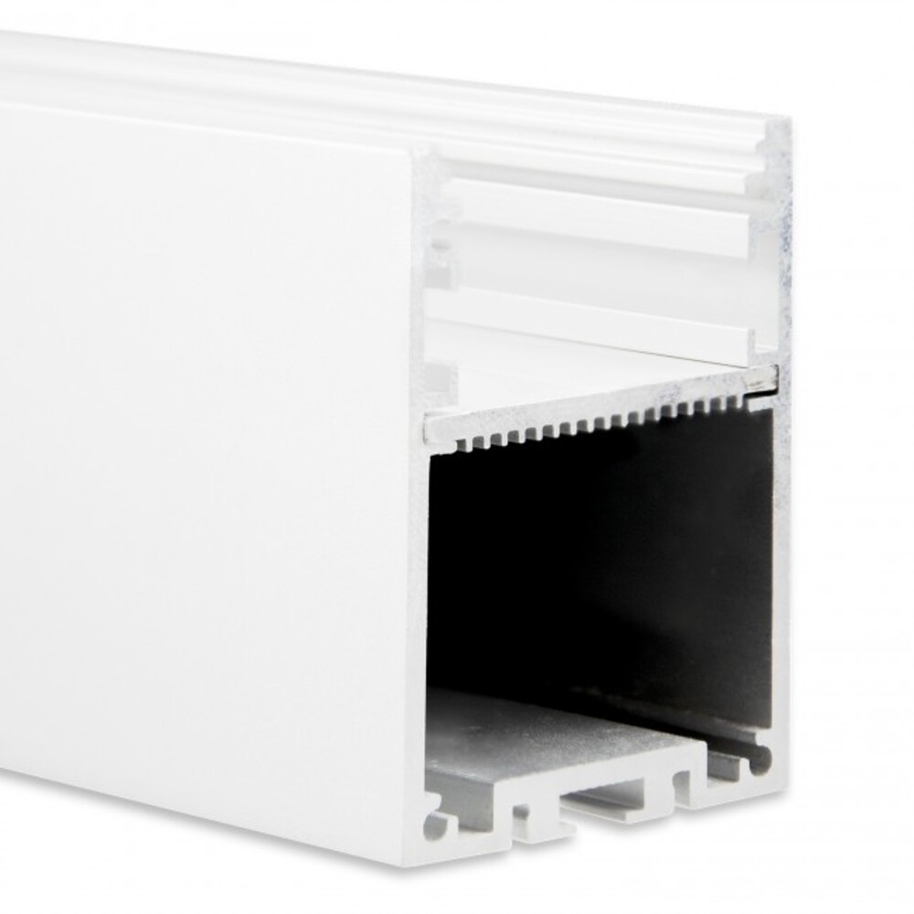 GALAXY profiles LED Profil, 200 cm lang, symmetrisch, in weiß RAL 9003, geeignet für LED Stripes bis max 30 mm Breite