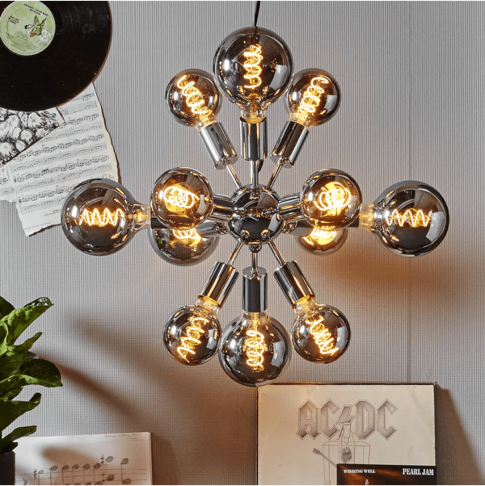 Dimmbares, elegantes Spiral-Filament-Leuchtmittel von Star Trading Rauchglas verspiegeltes Design mit beruhigend warmem Lichtstrahl von 2100K
