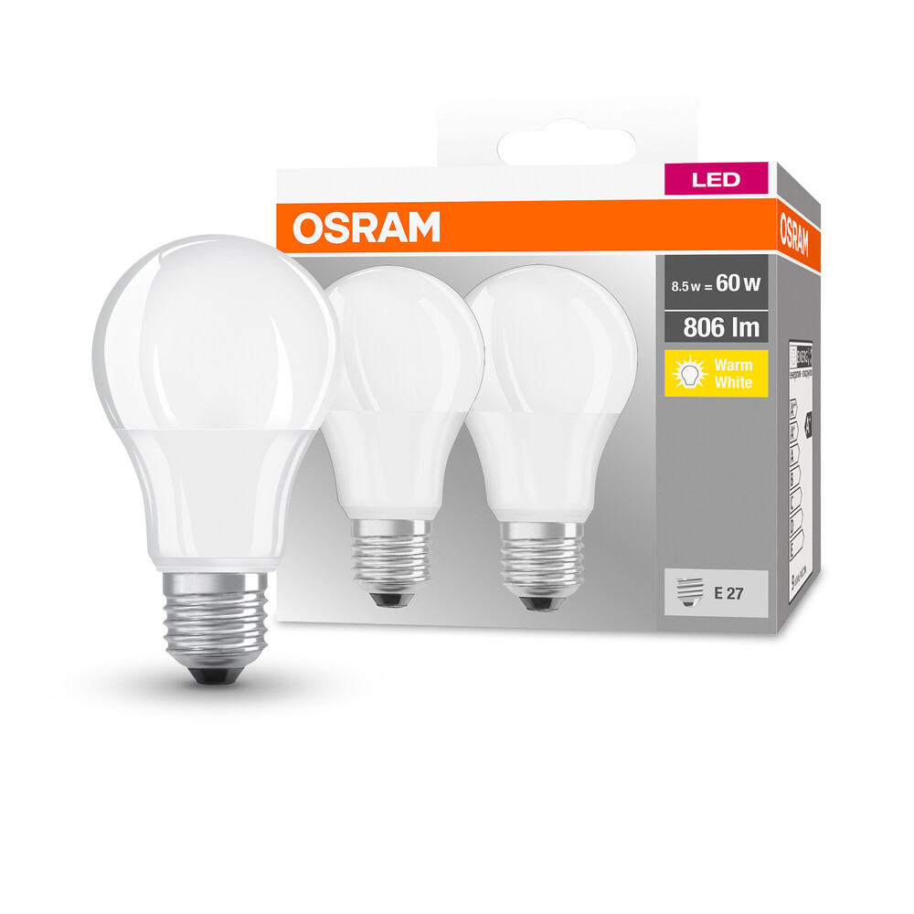 Hochwertiges LED-Leuchtmittel von OSRAM mit angenehmer warmweißer Lichtfarbe von 2700 K