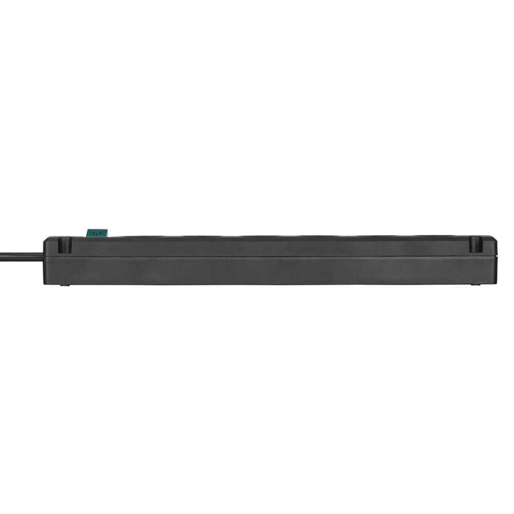 Bremounta Steckdosenleiste 6-fach (Steckerleiste mit Befestigungsmöglichkeit, 3 m Kabel und Kindersicherung) schwarz