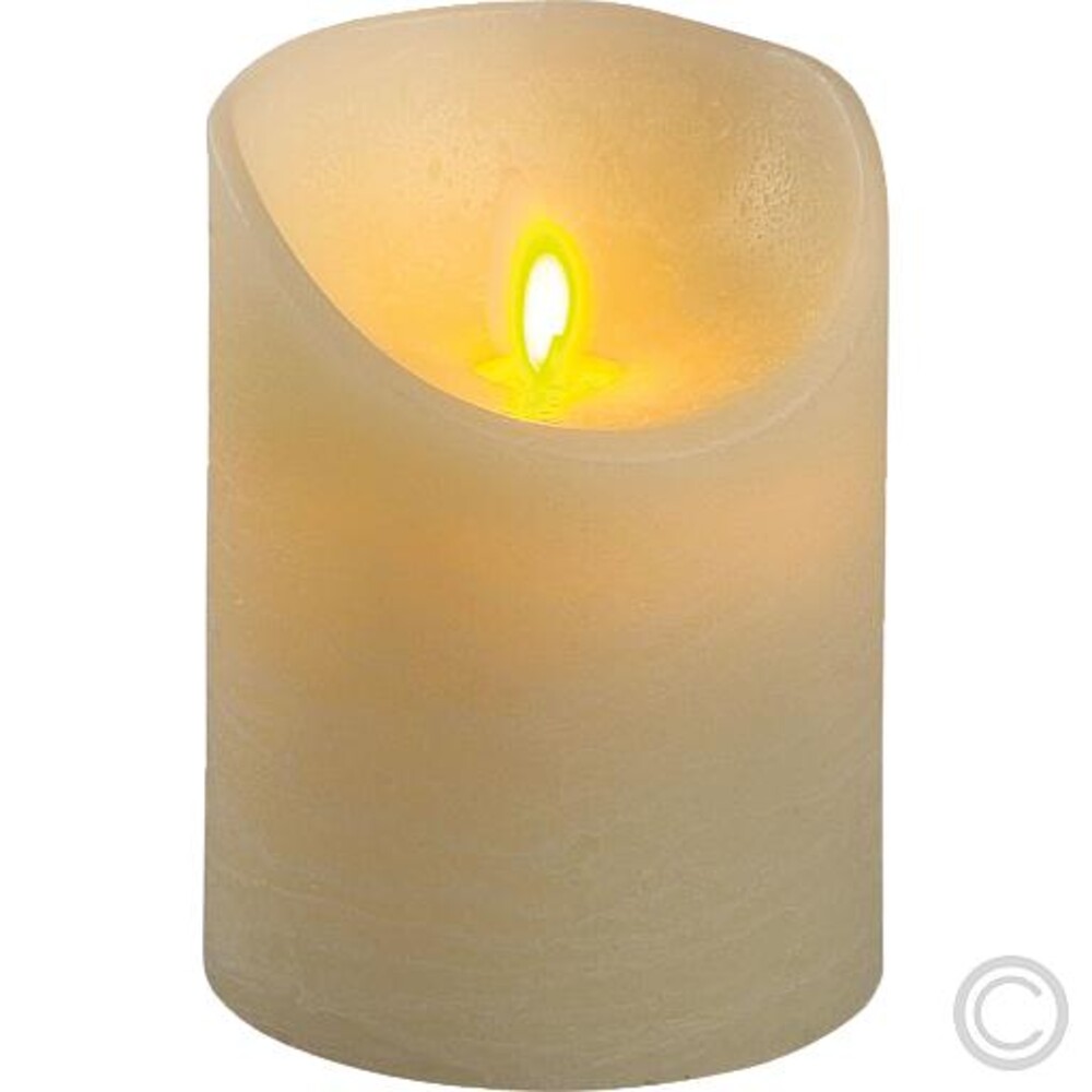 Ansprechende LED-Kerze von Lotti, geschmückt in elegantem Elfenbein-Ton