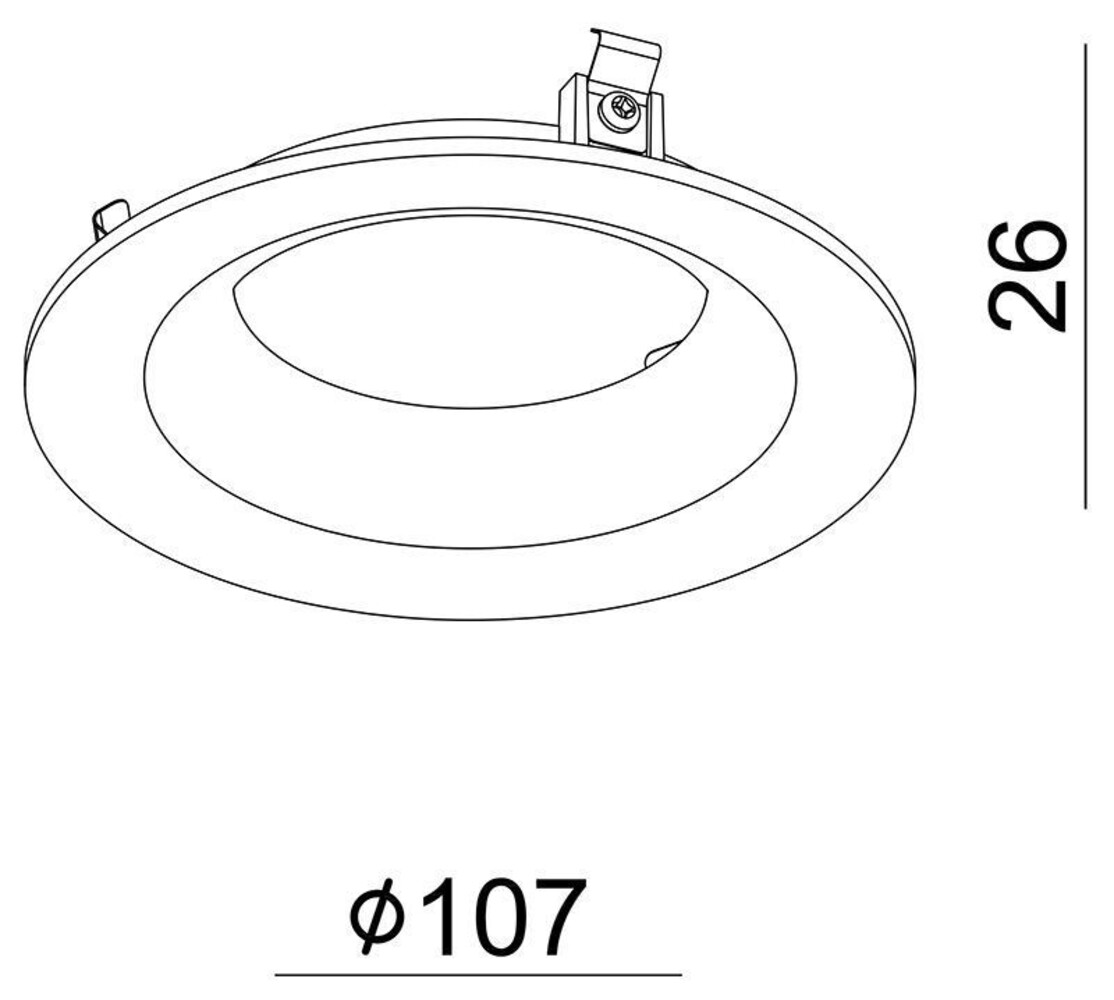 Blickfang weißer Reflektor Ring von Deko-Light für die Serie Uni II Max