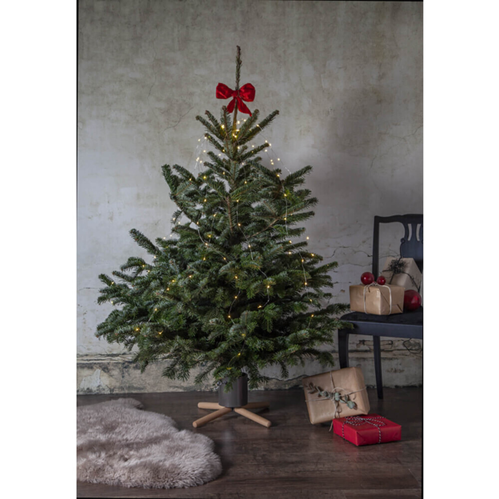 Hochwertiger, stabiler Weihnachtsbaumständer in edlem Braun von Star Trading mit einem Durchmesser von 11 cm