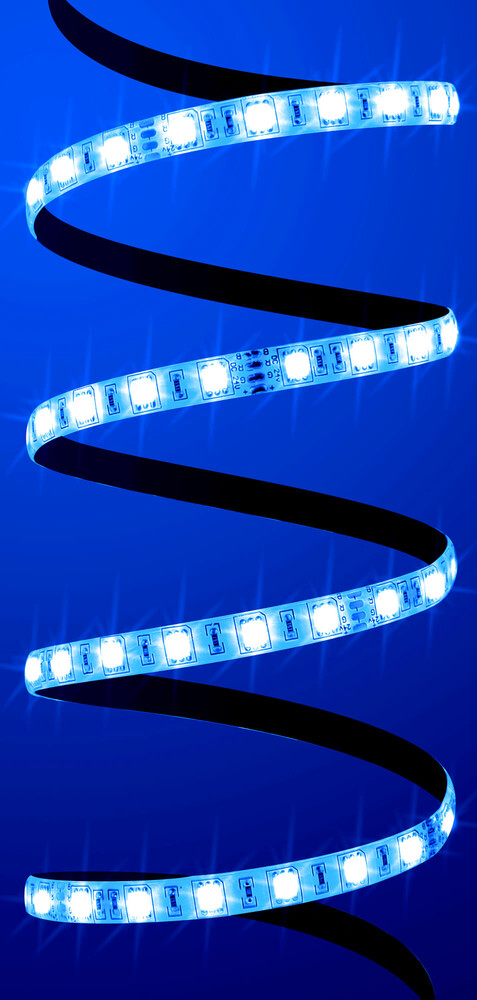 Premiumqualität 24V LED Streifen in strahlendem RGB mit 60 LEDs pro Meter, wasserfest und konzipiert von LED Universum