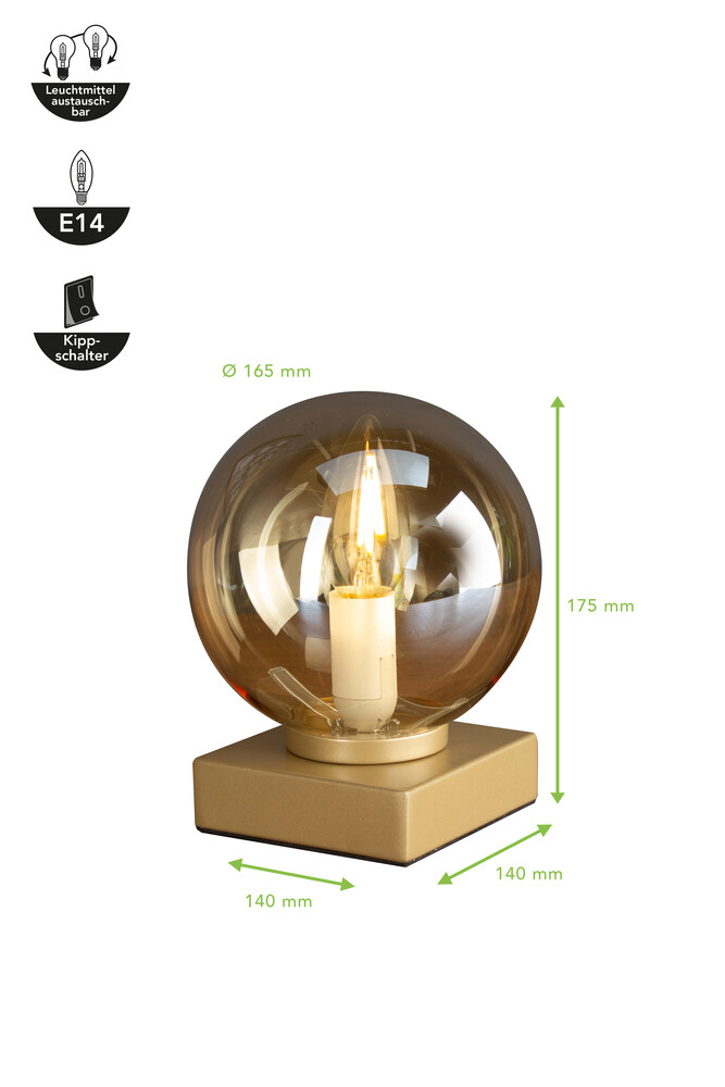Prächtige goldene Leselampe der Marke ECO-LIGHT mit elegantem Design