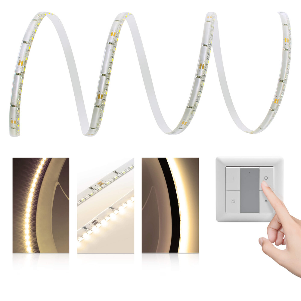 Hochwertiger, warmweißer LED Streifen 24V von LED Universum für Smart Home Beleuchtung