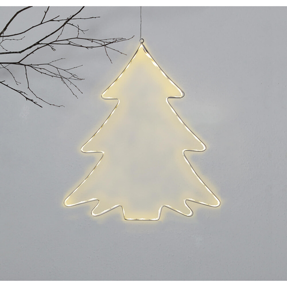 Detailreiche LED-Silhouette eines Weihnachtsbaumes von Star Trading