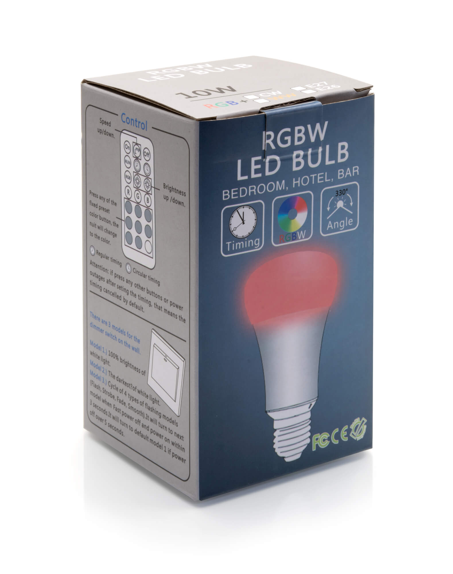 4er Set  RGBW LED Bulb 10W E27 dimmbar
