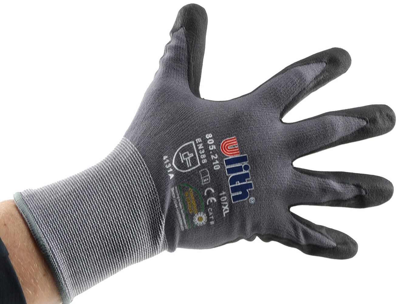 Professionelle ChiliTec Arbeits-Handschuhe mit robuster Kautschuk-Beschichtung in Größe 10, zugelassen nach Ökotex 100 Standard
