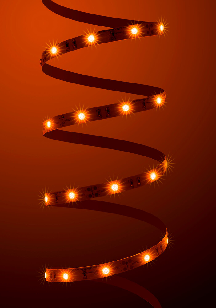 Mächtige orange LED-Streifen für Treppenbeleuchtung von LED Universum