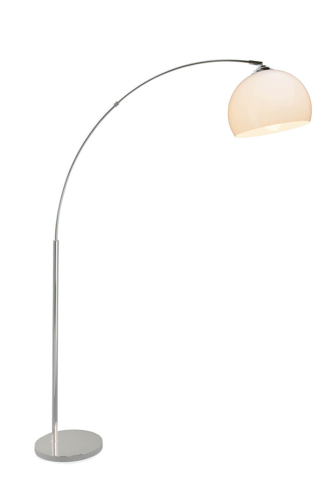 Chrom-weiße Brilliant Stehlampe, stilvoll im Design und erstklassig in Qualität
