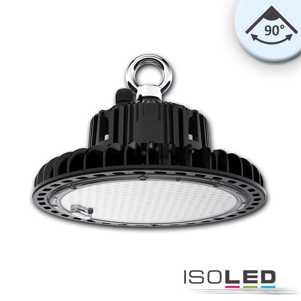 Dimmbare kaltweiße LED-Hallenleuchte von Isoled mit der Schutzklasse IP65 und einem Stoßfestigkeitsfaktor IK10