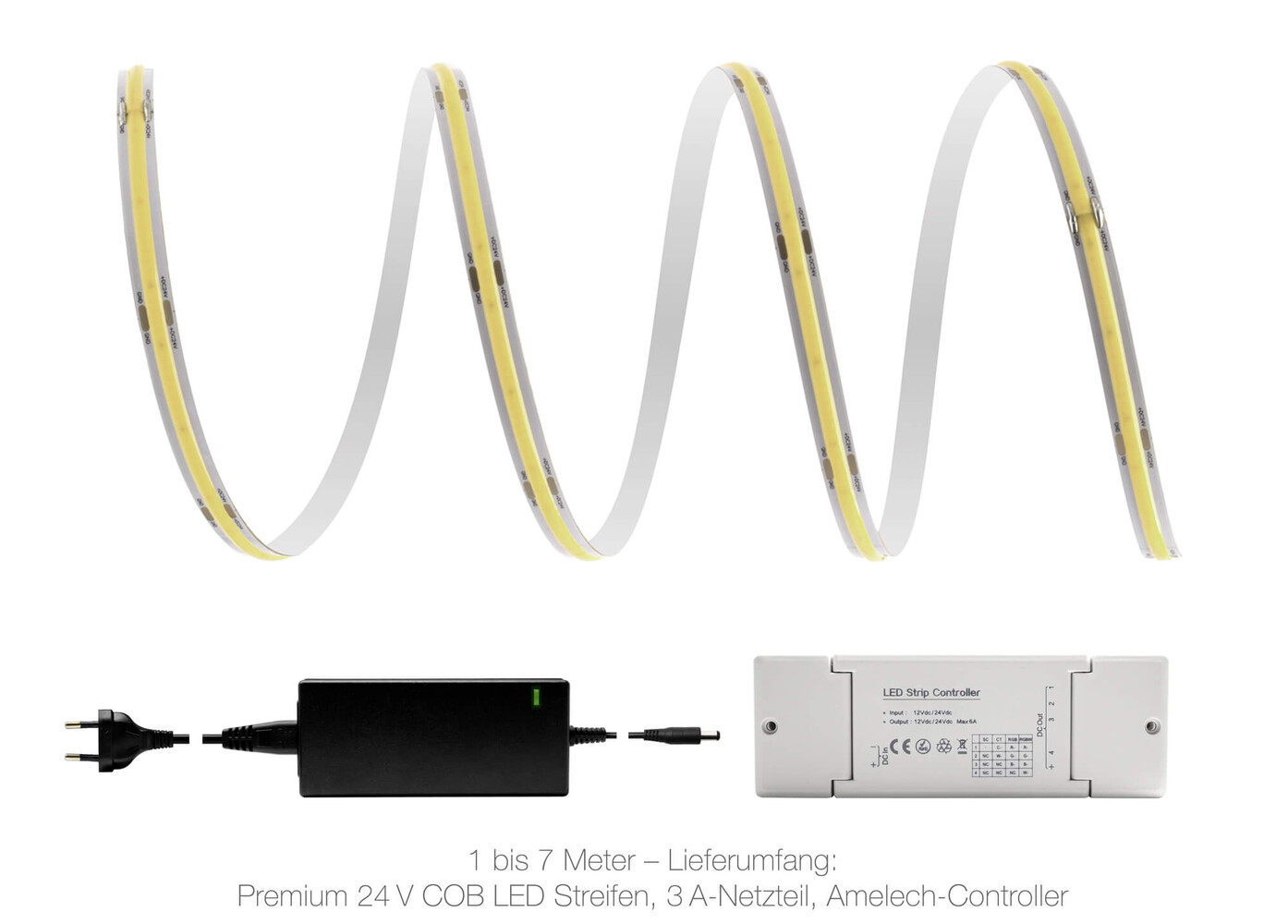 Premium kaltweiße LED-Streifen von LED Universum, Smart-Home-kompatibel und IP65-zertifiziert