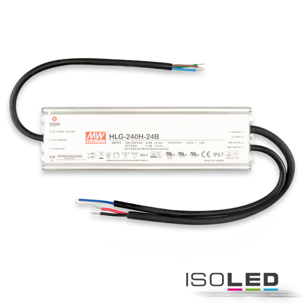Hochwertiges LED Netzteil der Marke Isoled mit einstellbarer Spannung und Leistung
