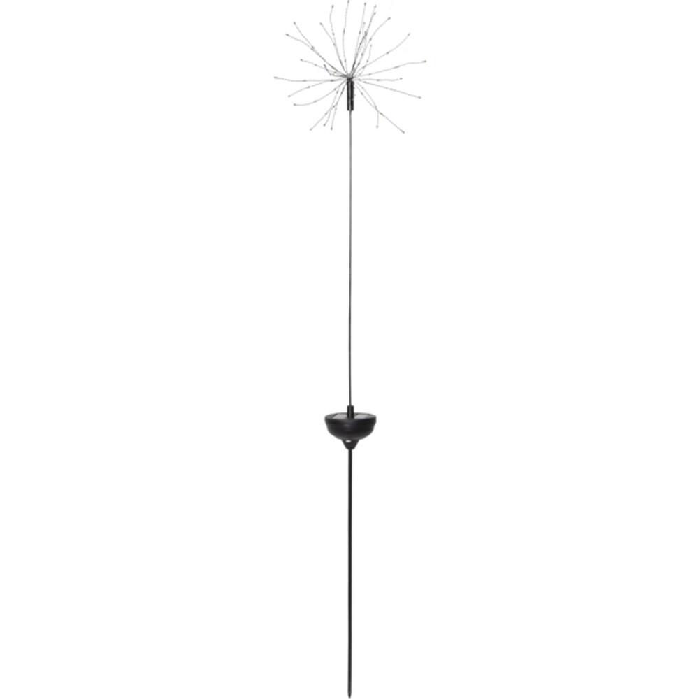 Detailreiches Bild einer Dekoleuchte aus Edelstahl von Star Trading mit außergewöhnlichem Firework-Design