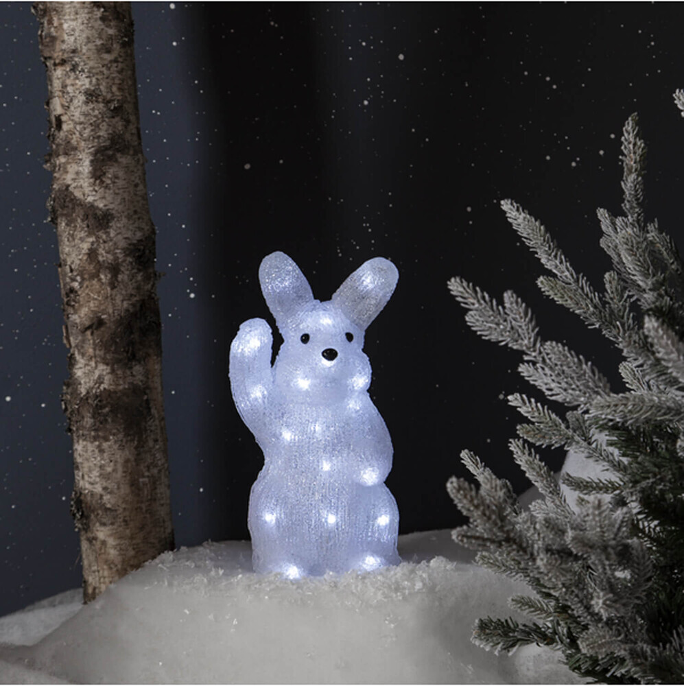 Adorables weißes Kaninchen Leuchtfigur von Star Trading
