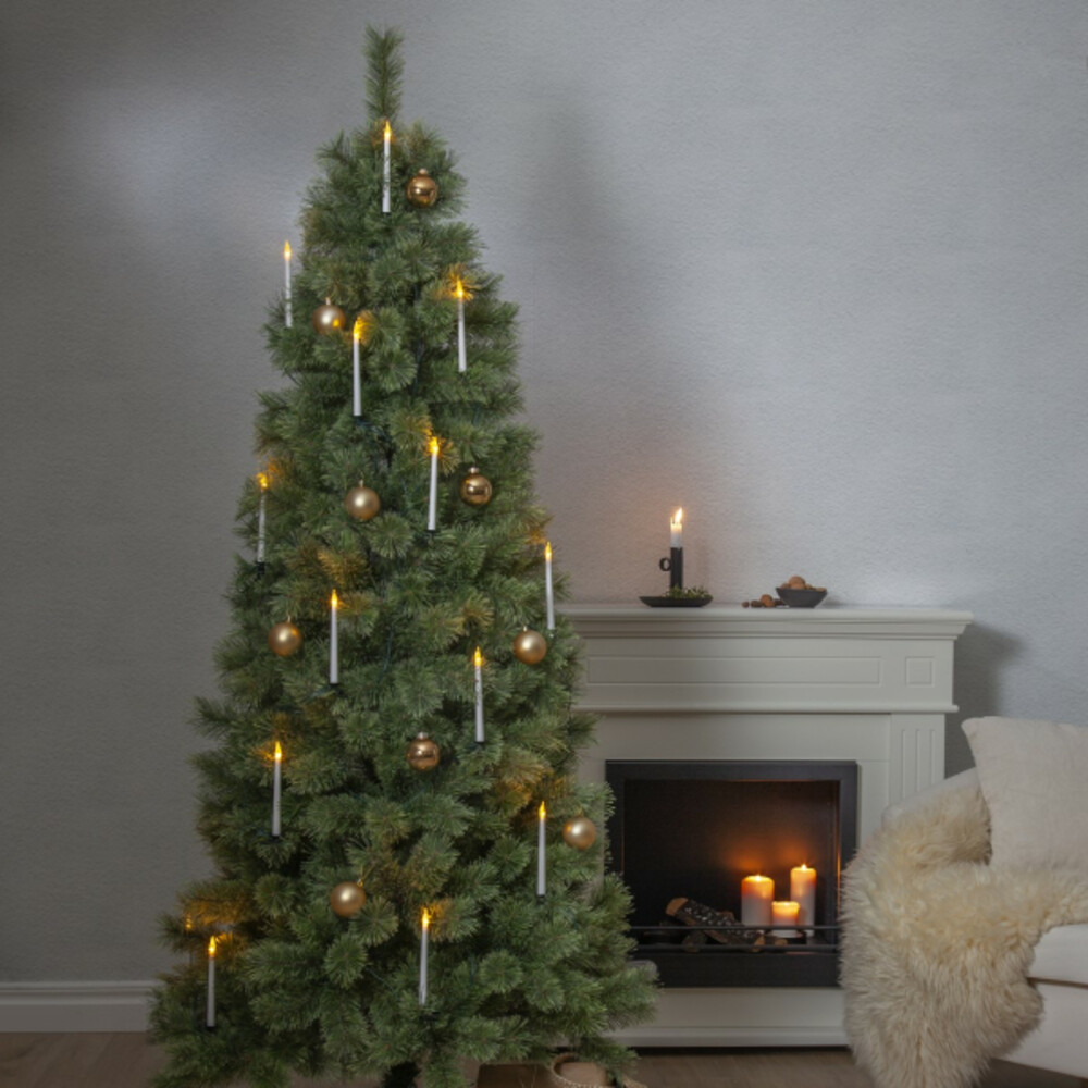 Atemberaubend schöner grüner Weihnachtsbaum mit robustem Metallfuß von Star Trading