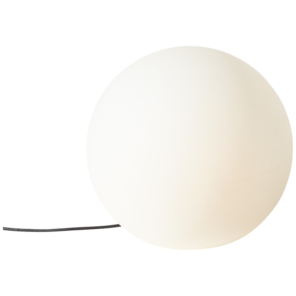 Weiße, brillante Außen-Lichtkugel von Brilliant mit einem Durchmesser von 45cm zur Gartenbeleuchtung
