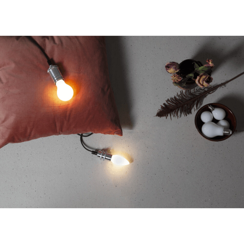 Gefrostetes Filament Leuchtmittel von Star Trading mit einer warmen Lichttemperatur von 2700 K