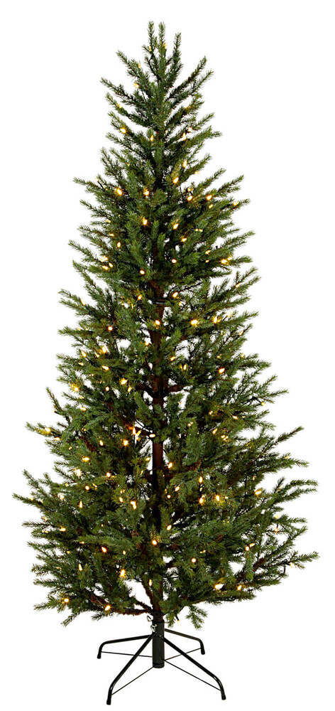 Grünes, beeindruckendes Lichterbaum-Produkt der Marke Star Trading mit eingebauten LED-Lichtern und stabilem Metallfuß, ideal für Outdoor-Nutzung