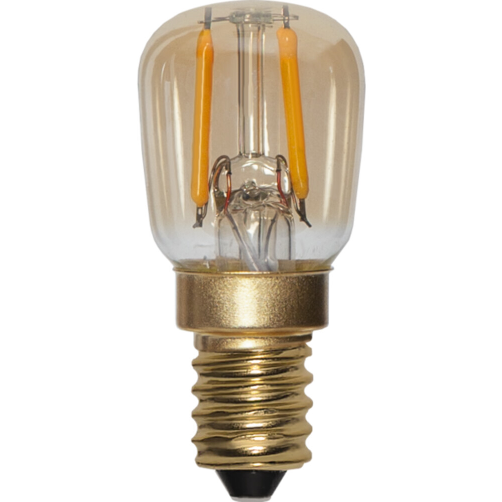 Glowing Edison-style LED light bulb by Star Trading with a soft, warm light
