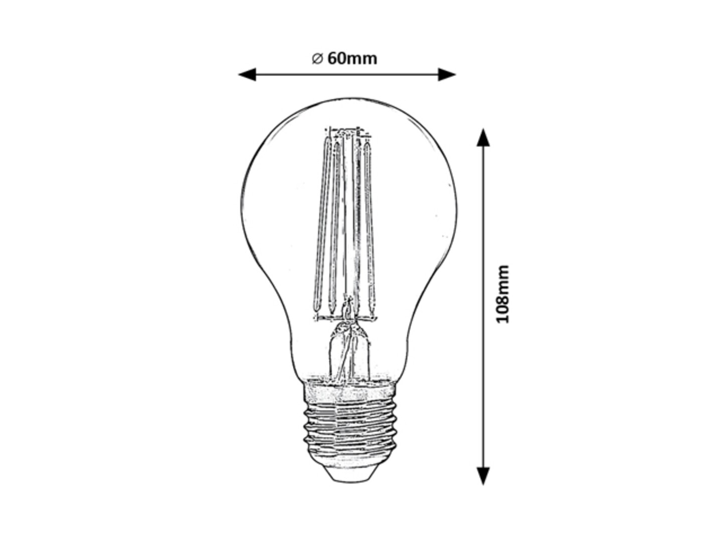 LED-Leuchtmittel 1513, E27, 6W, 700lm, Aluminium, ø60mm