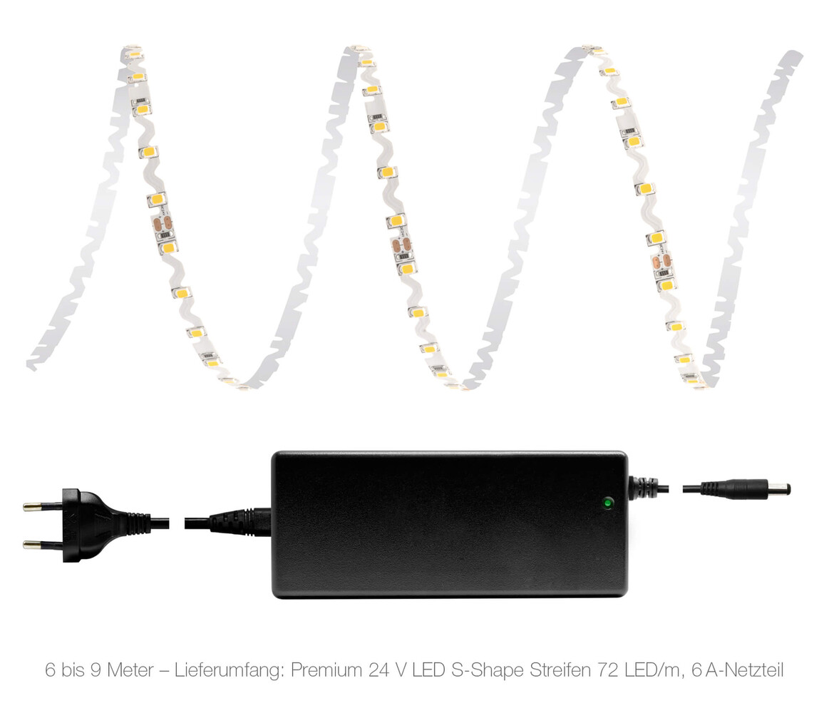 Premium warmweißer LED-Streifen von LED Universum mit 72 LED pro Meter