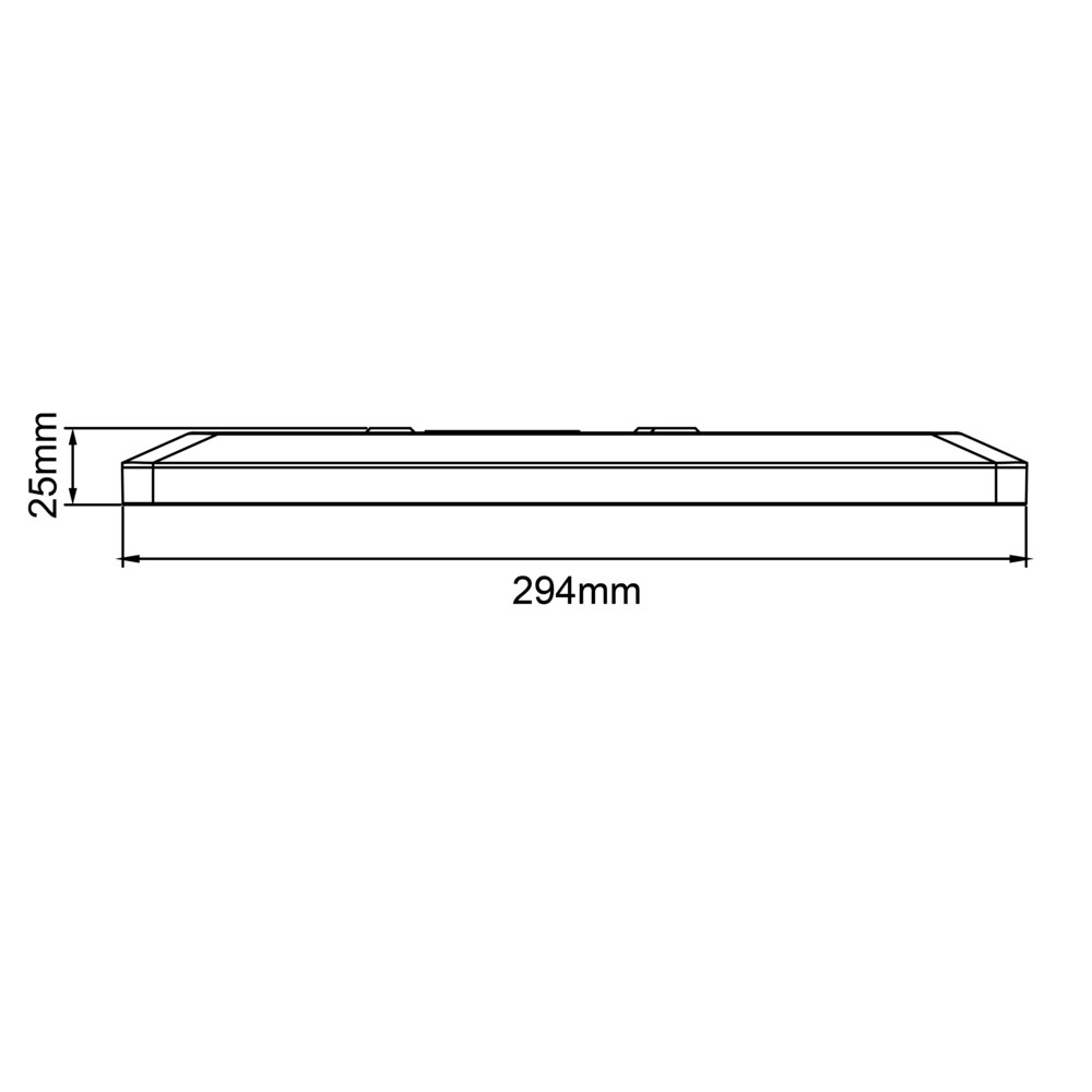 Sorell Deckenaufbau-Paneel 29x29cm, schwarz+weiß