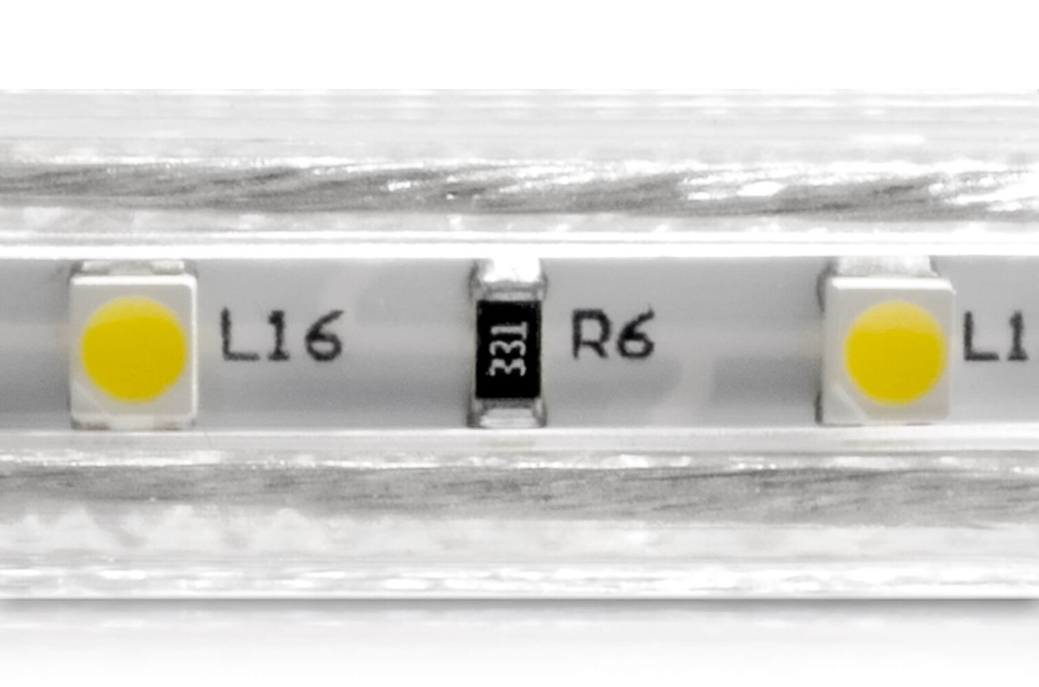 Hochwertiger, professioneller LED-Streifen kaltweiß mit 60 LED pro Meter, IP68-sicher gegen Wasser und Staub, von LED Universum