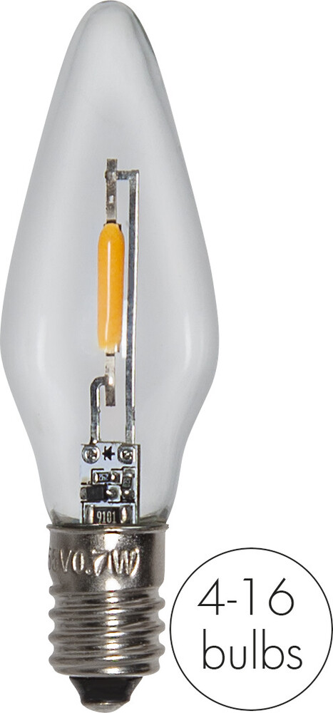 Star Trading 300-21 Ersatzleuchtmittel "Universal LED", E102000 K, klar, 14-55V, 0,1-0,5 W, 11 LM,ca. 1,8x5,5 cm, 3-stufig dimmbar, 7 Stück auf Karte