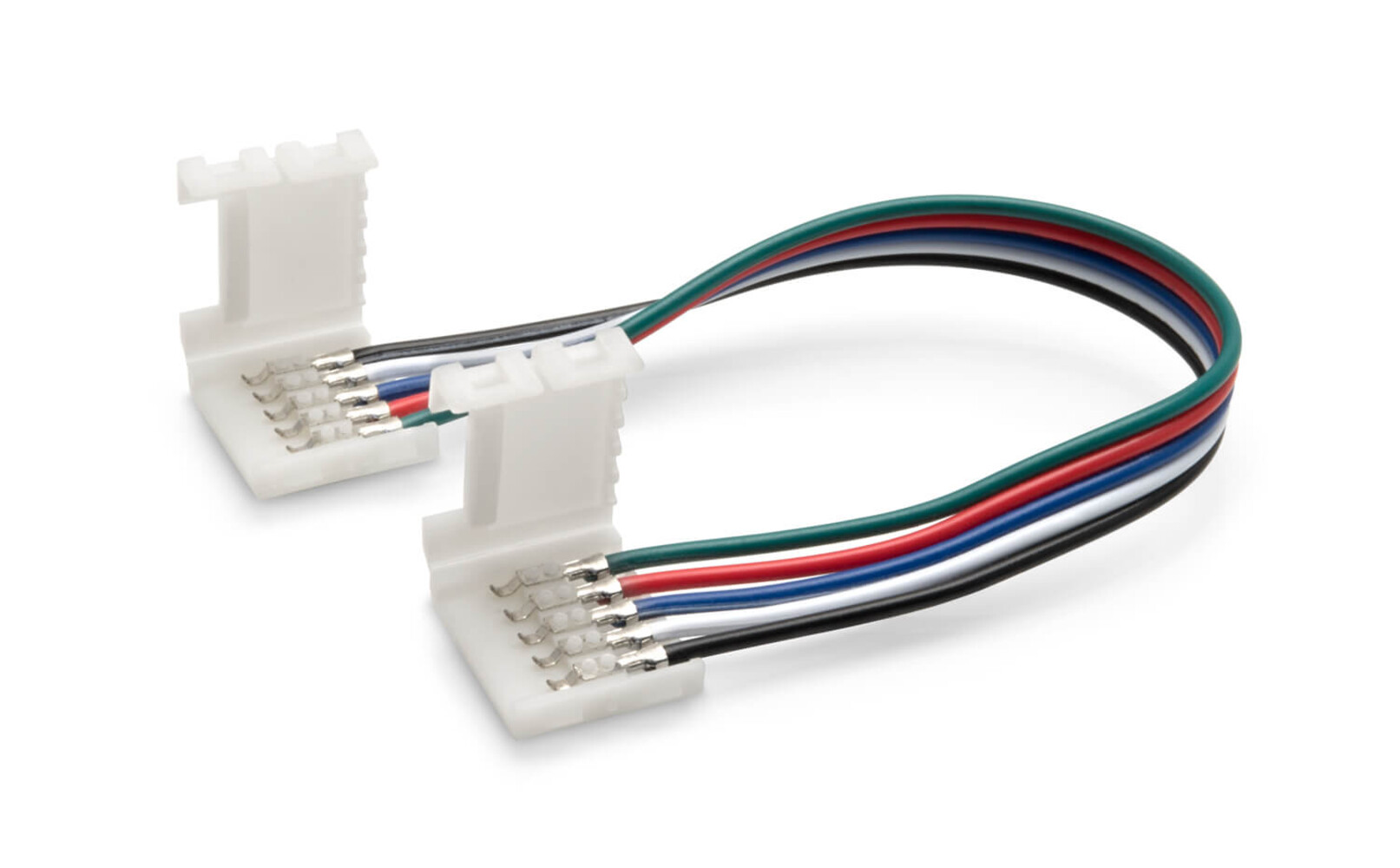 LED Universum - LED Streifen Kabel, 15cm 5-pol Kabel mit Klippbefestigung und Schnellverbinder für RGBW LED Streifen