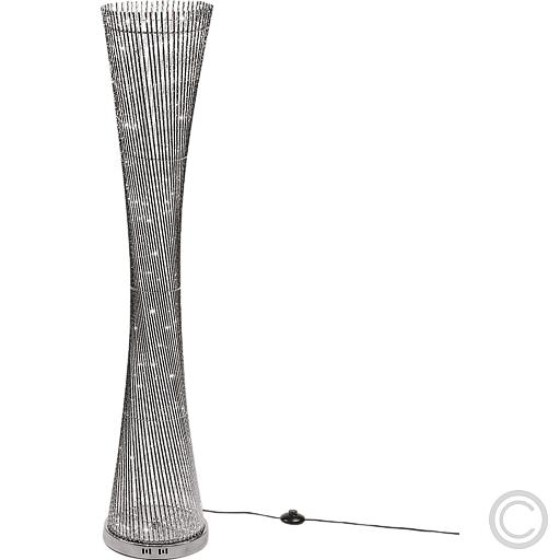 LED Vase gedreht silberfarben 100 ww LED 45484 - 45484
