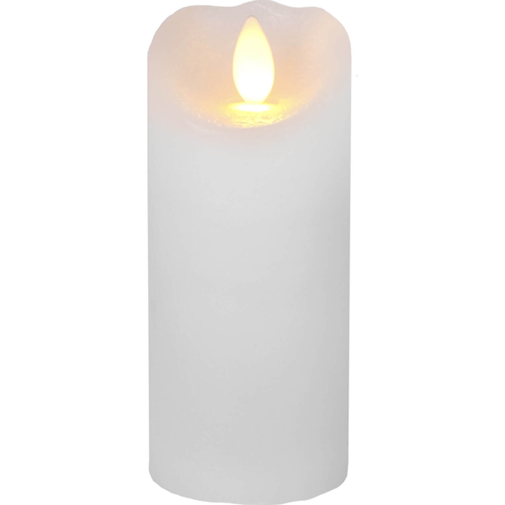 helle LED Candle von Star Trading in klarem Weiß mit flackernder Flamme, ideal für gemütliche Abende