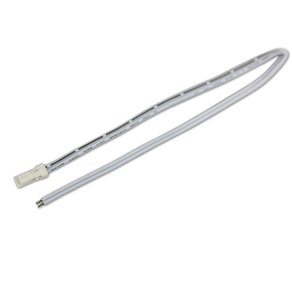 Hochwertiges Anschlusskabel und Stecker von Isoled in Weiß mit 2-poligem MiniAMP Anschlussstecker und einer Länge von 100cm