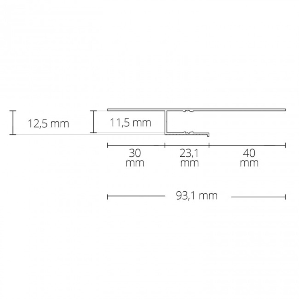 Weißes GALAXY profiles LED Profil für Trockenbau, geeignet für LED Stripes bis zu 11 mm Breite