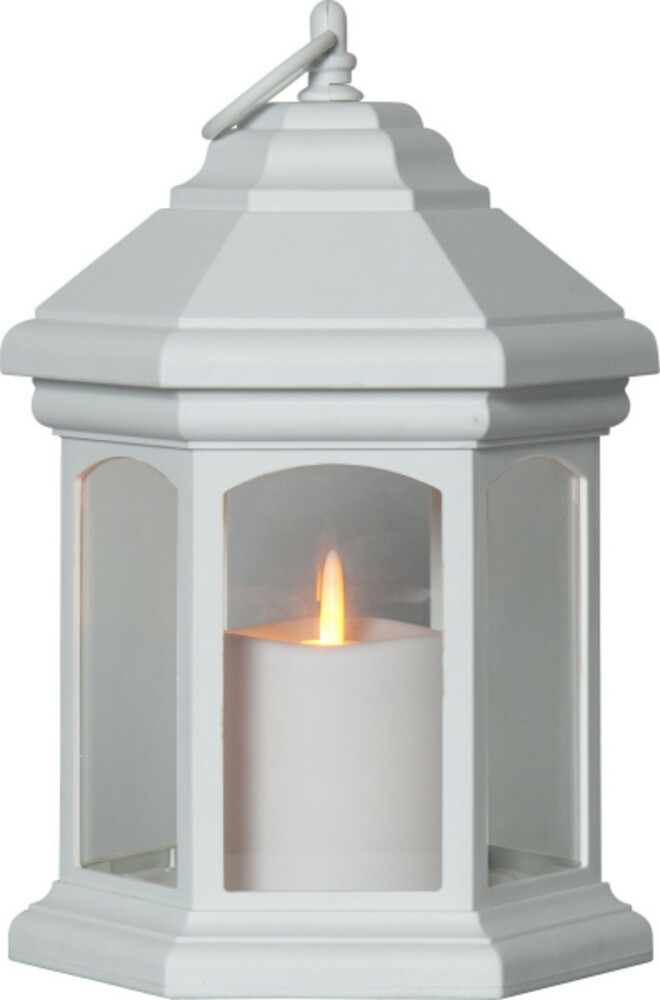 Elegante LED Kerze in weiß von Star Trading aus robustem Kunststoff