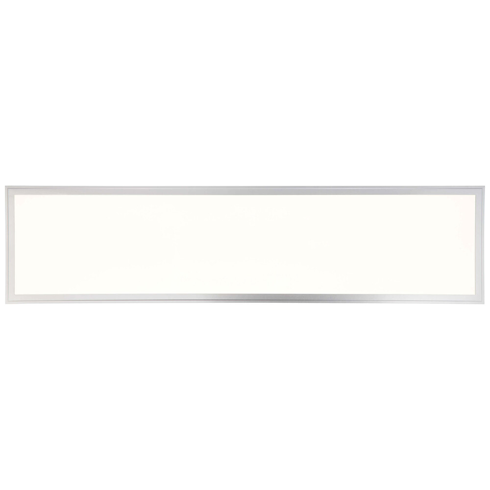 Silber-weißes LED Panel der Marke Brilliant mit eleganter Deckenaufbau-Technik