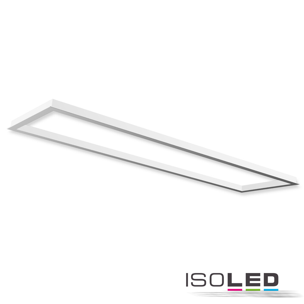 Hochwertiger Ein- und Aufbaurahmen von Isoled in strahlendem Weiß RAL 9016 für LED Panel
