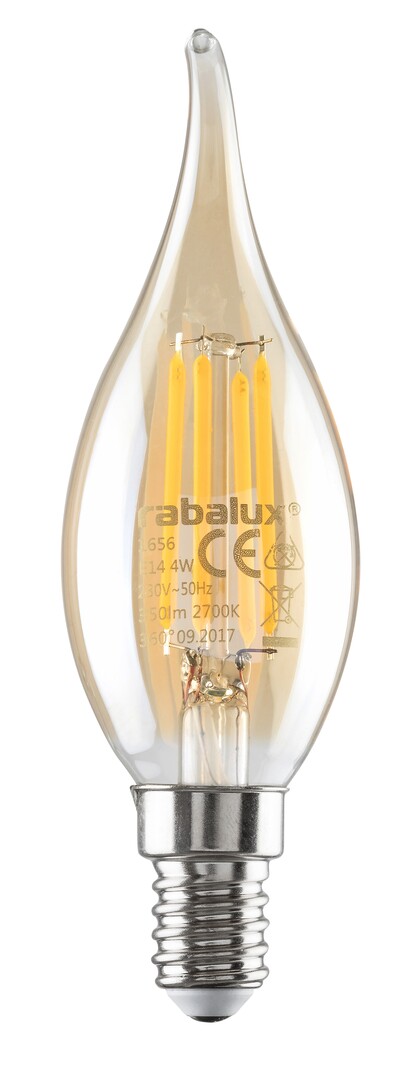 Filament Leuchtmittel 1656, E14, 4,2W, 4000K, 380lm, neutralweiß, ø35mm