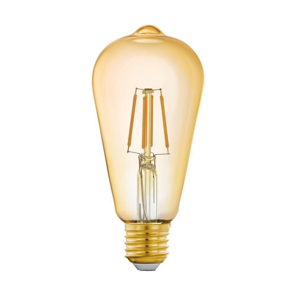 Eindrucksvolles, amberfarbenes LED-Leuchtmittel von der renommierten Marke EGLO mit einer Leuchtkraft von 500 lm