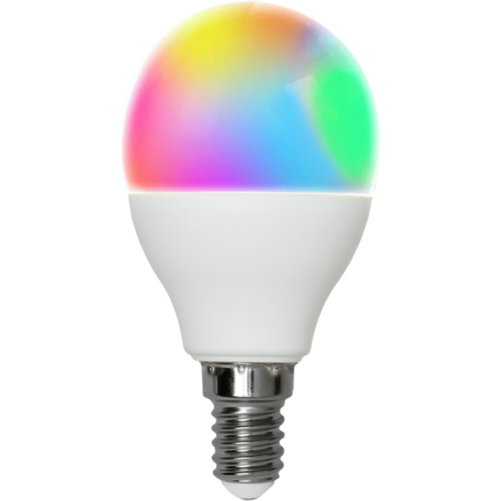 Hochwertiges LED-Leuchtmittel von Star Trading mit angenehmer 2700K weißer Beleuchtung und maximaler Helligkeit von 470 LM, perfekt für den intelligenten Einsatz im Zuhause und steuerbar per App