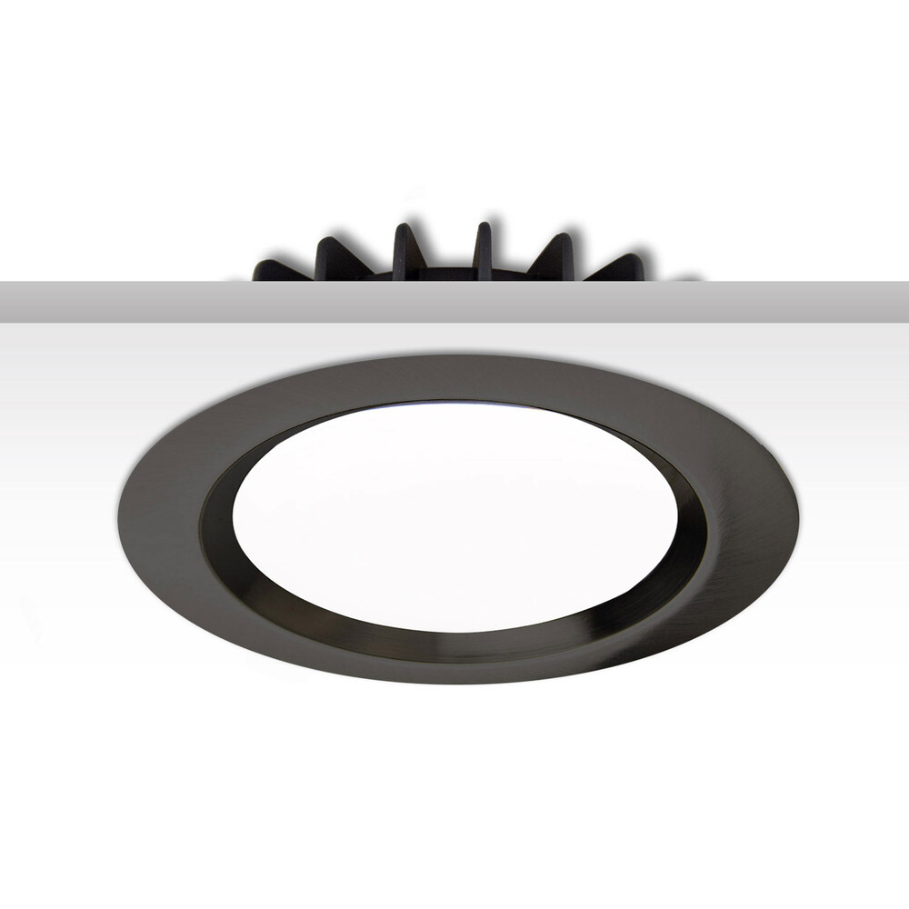 Stilvolle runde Aluminium-Abdeckung in schwarz von Isoled