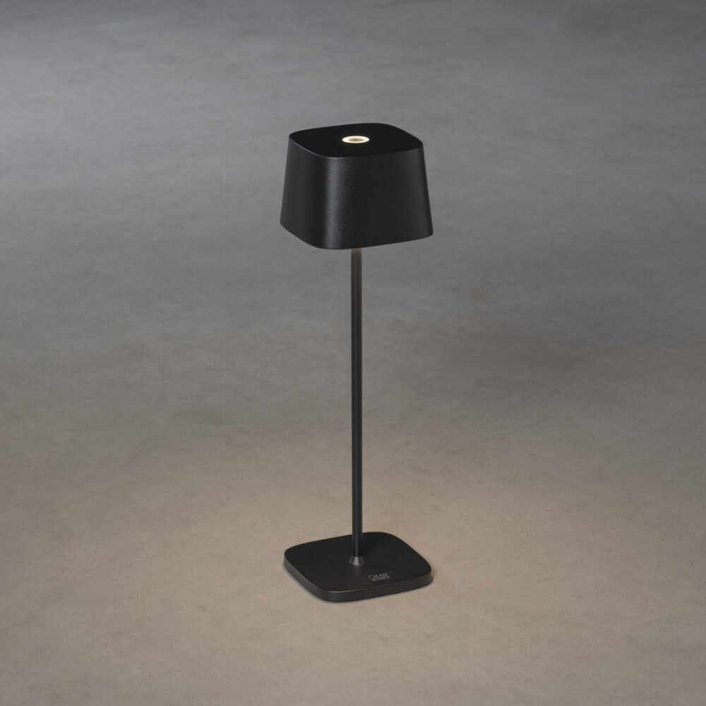 Konstsmide elegante Tischleuchte, in schwarz, mit dimmbaren LED und USB-Anschluss