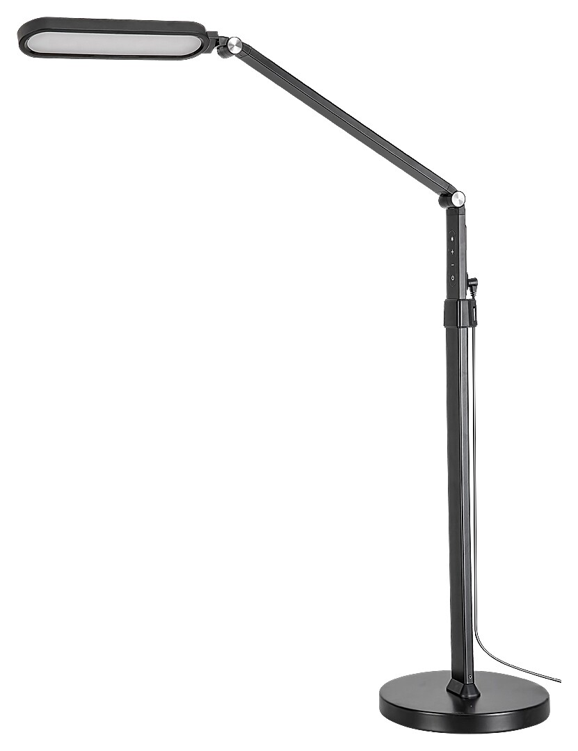 LED Stehlampe Draco 2310, 13W, 790lm, Metall, schwarz-weiß, rund, Modern, dimmbar, ø210mm