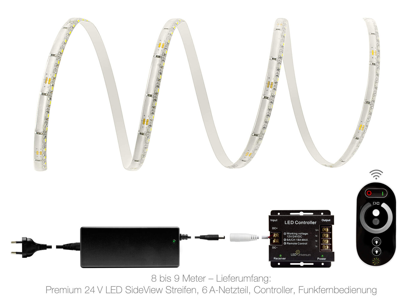 Hochqualitativer, warmweißer LED Streifen von LED Universum mit integrierter IP65 Technologie