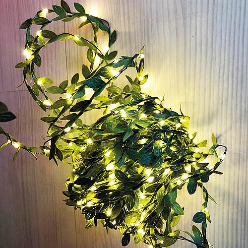 24m LED Dekolichterkette 'Blätter' mit 400 LEDs